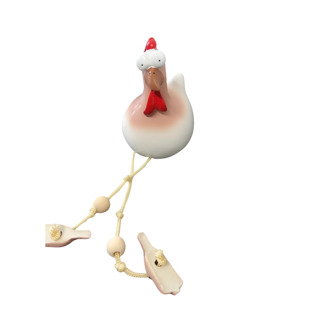 Decorative Rooster Garden Ornament Resin Moving Legs Wind-Activated Outdoor Decoration Balcony Patio Garden Decor | Sansoti