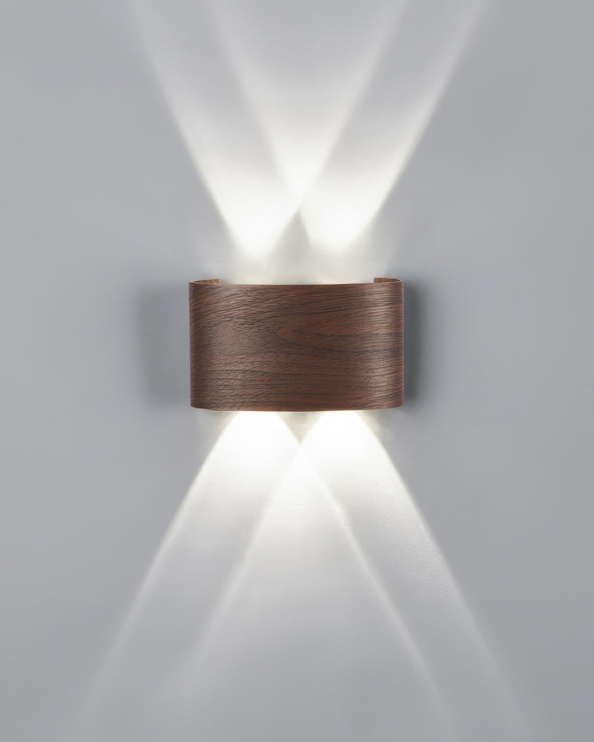 Wandlamp LED houtlook 10W warm wit 3000K binnen buiten IP65 wandverlichting modern design | Sansoti