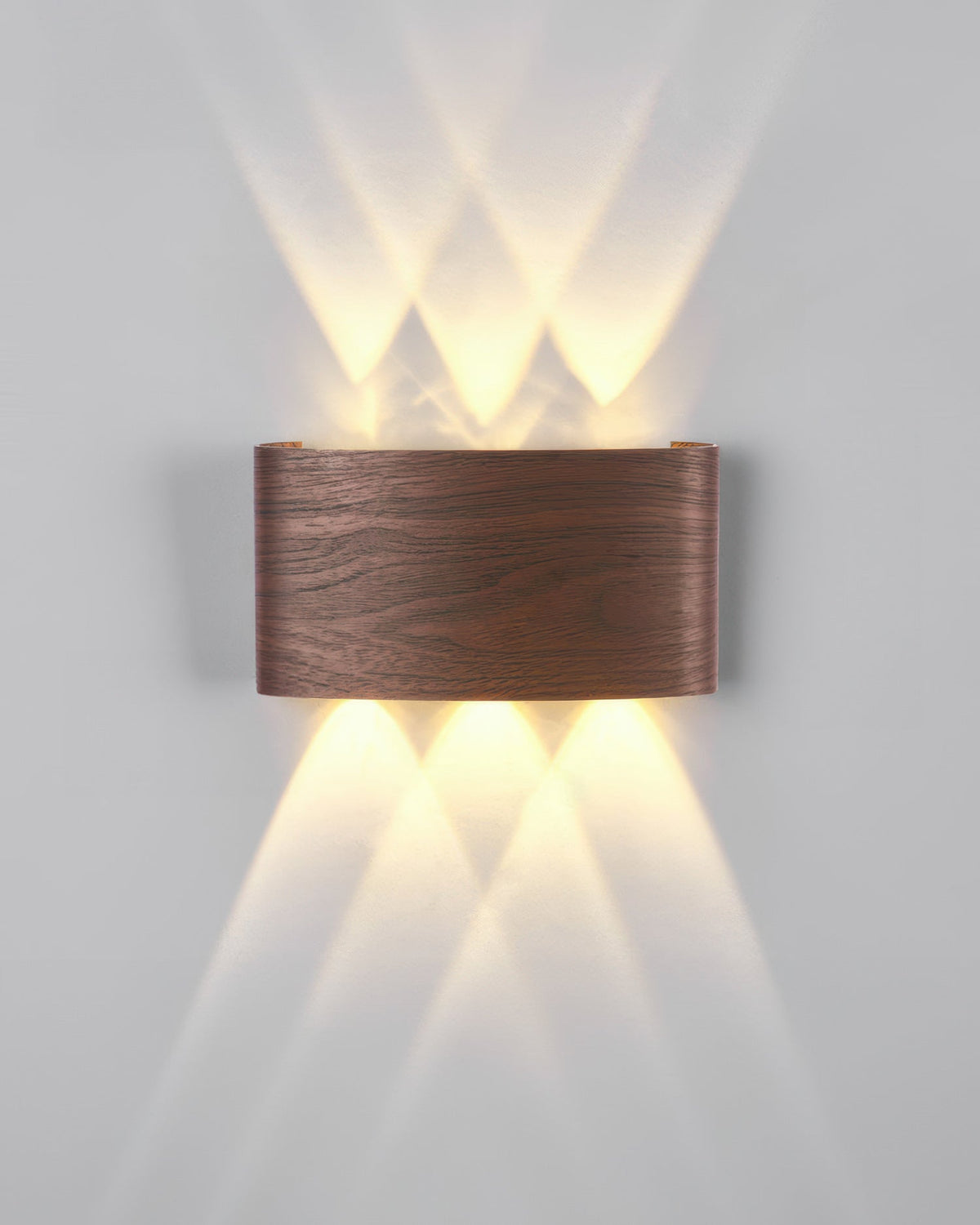 Wandlamp LED houtlook 10W warm wit 3000K binnen buiten IP65 wandverlichting modern design | Sansoti