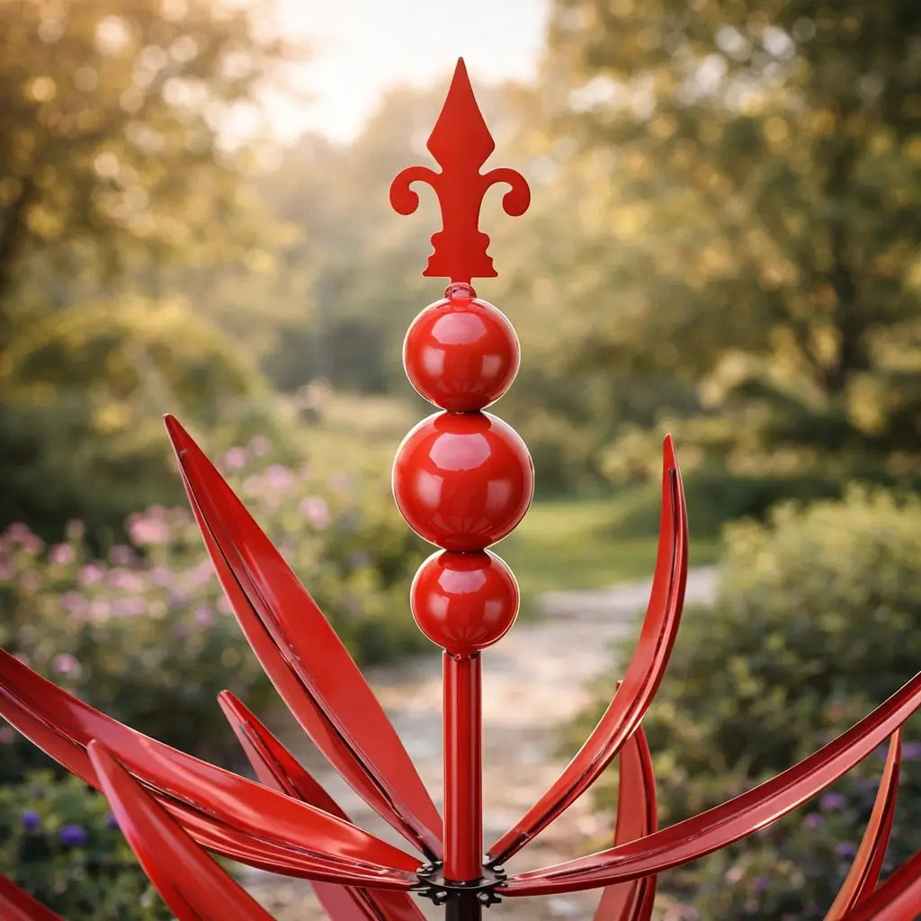 Windwijzer Lotus Metaal Tuindecoratie Windrichting Buitendecor Tuin Dak Robuust Staal Weerbestendig Design | Sansoti