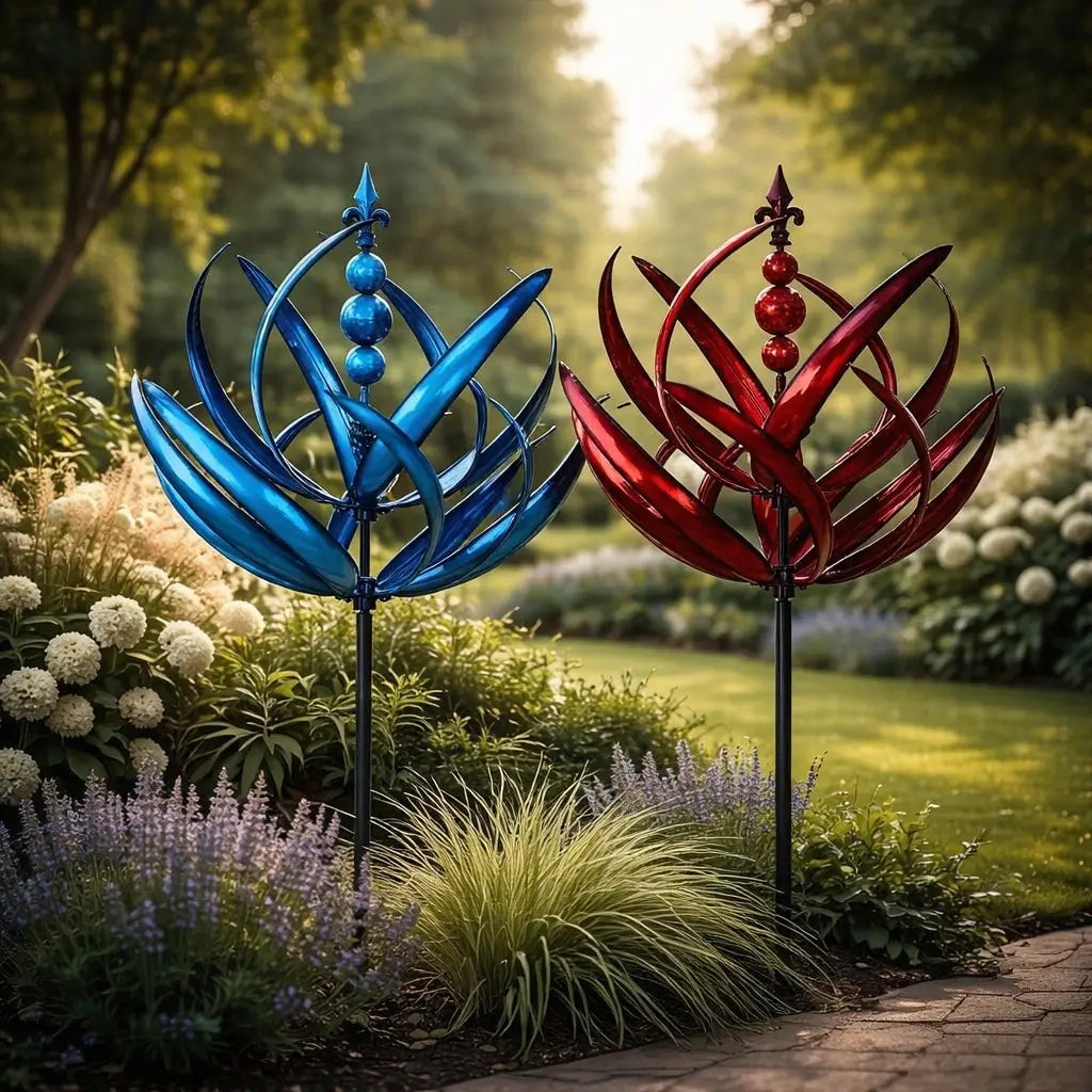 Windwijzer Lotus Metaal Tuindecoratie Windrichting Buitendecor Tuin Dak Robuust Staal Weerbestendig Design | Sansoti
