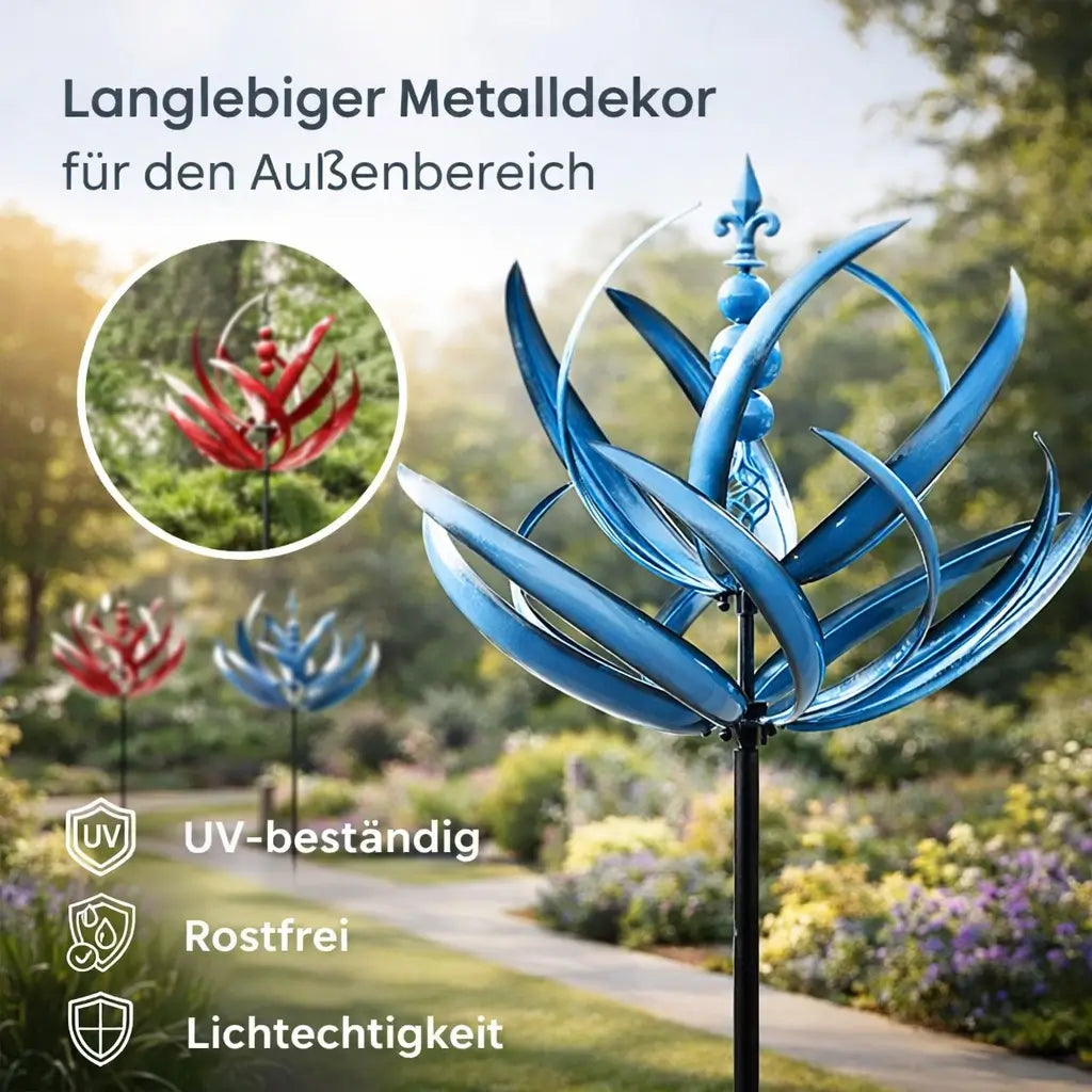 Windwijzer Lotus Metaal Tuindecoratie Windrichting Buitendecor Tuin Dak Robuust Staal Weerbestendig Design | Sansoti
