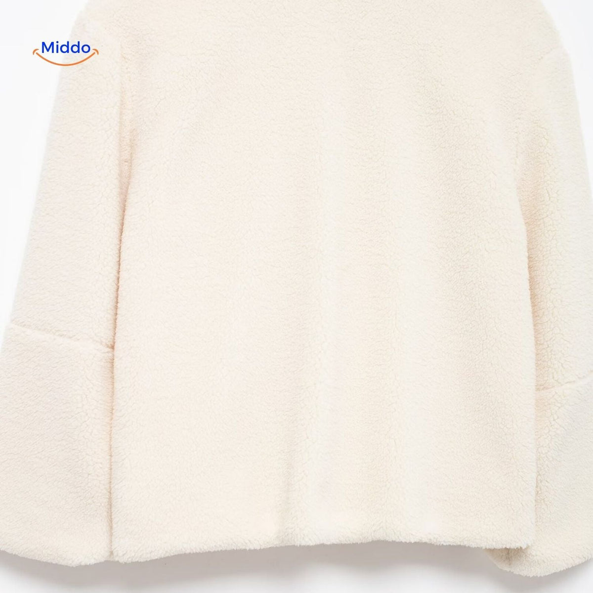 Teddy Winterjas Dames met Hoge Kraag - Zachte Lamswol Imitatie Jas - Beige Bruin Khaki - Warm Wintermodel | Sansoti