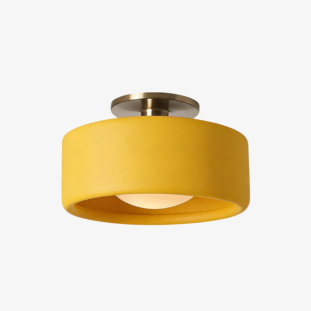 Porcelain Ceiling Lamp Round Modern – Soft Ambient Lighting for Hall Office Kitchen | Sansoti