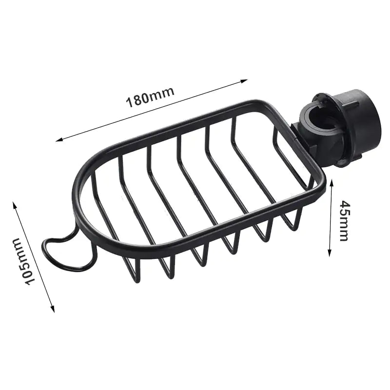 Opbergmandje voor Doucheaccessoires Zilver en Zwart | Sansoti