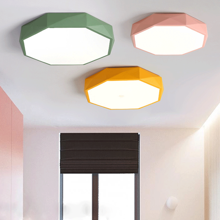 Deckenleuchte für den Flur, 30 cm, dimmbare LED aus Eisen und Acryl, für niedrige Decken, flache Montage | Sansoti