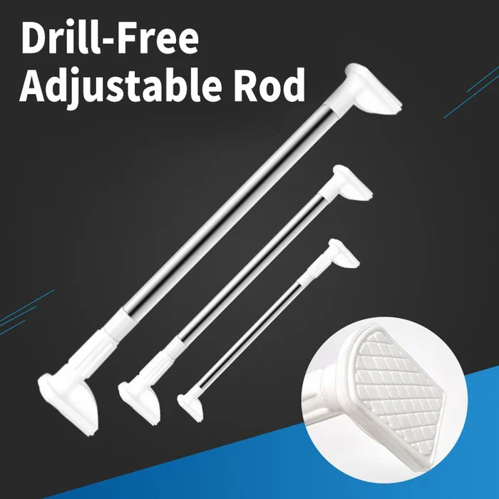 Adjustable Telescopic Rod Without Drilling For Shower, Curtain, And Cabinet | Sansoti