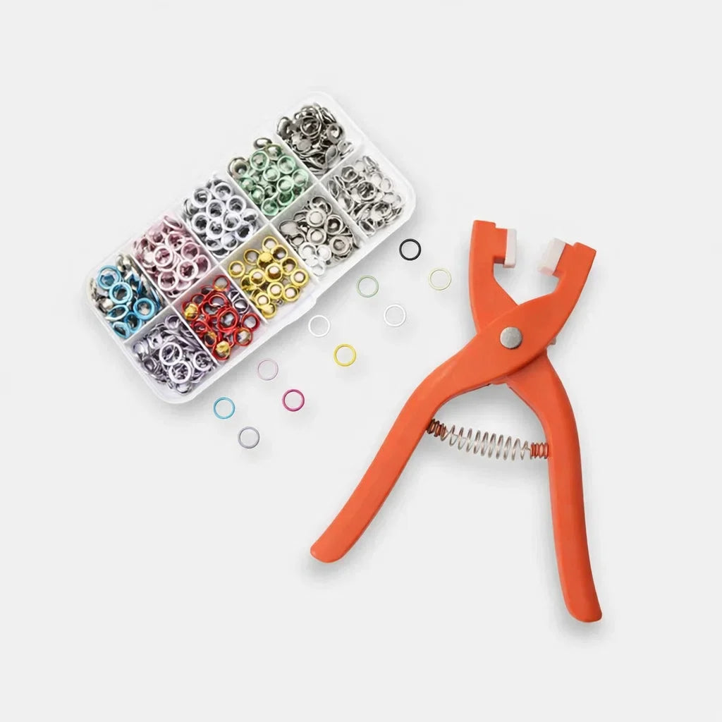 Snap Button Pliers Set with Assorted Snap Buttons for Clothing and DIY Projects | Sansoti