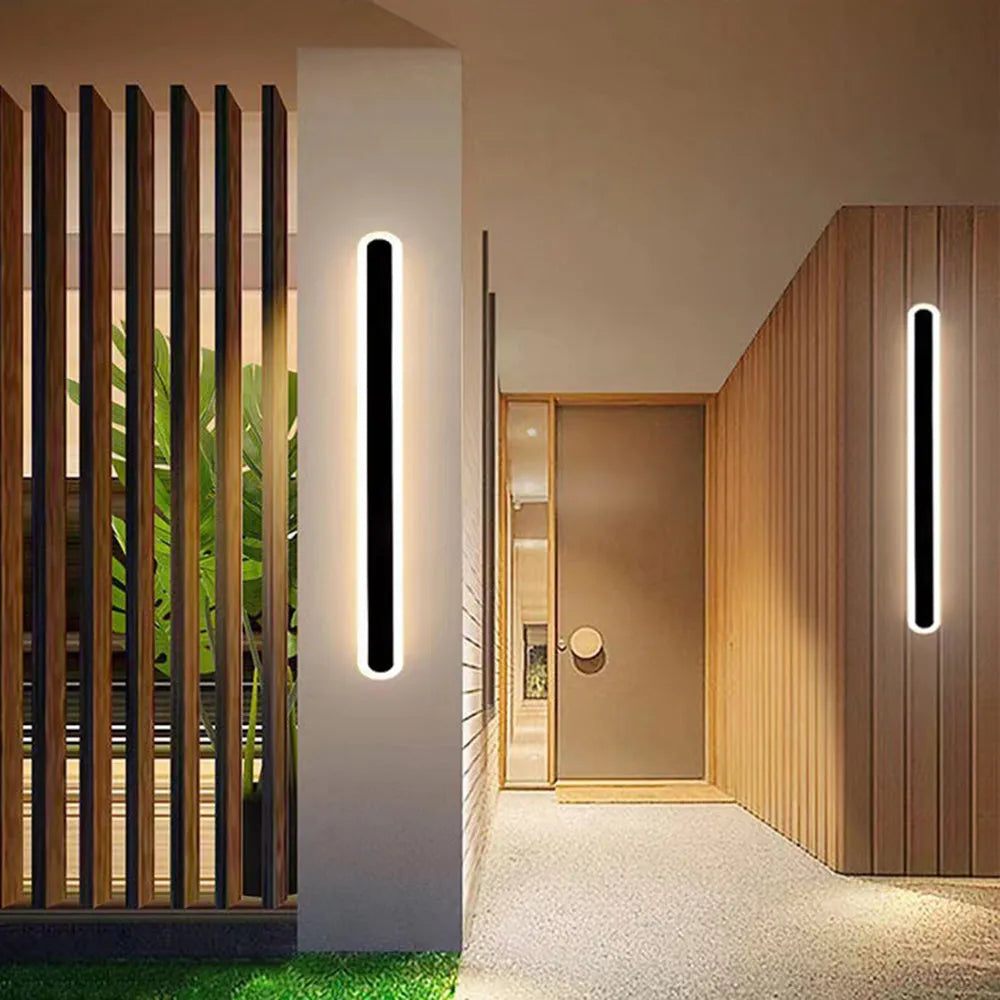Ovale Wandleuchte IP65 Wasserdichte LED-Außenbeleuchtung aus Metall und Acryl für Garten, Fassade, Terrasse, Balkon und Veranda | Sansoti