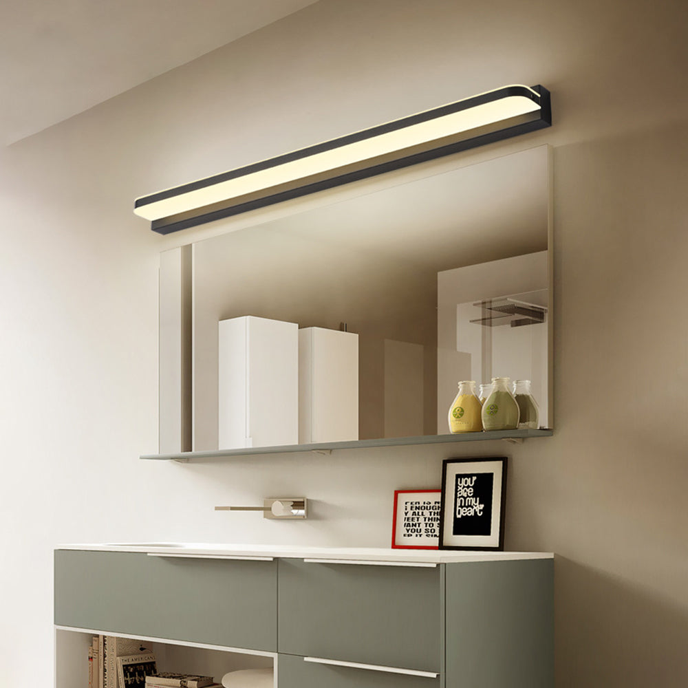 Rectangular LED Mirror Lamp Wall Light Bathroom Bedroom Stainless Steel Modern Waterproof Design Home Decor | Sansoti