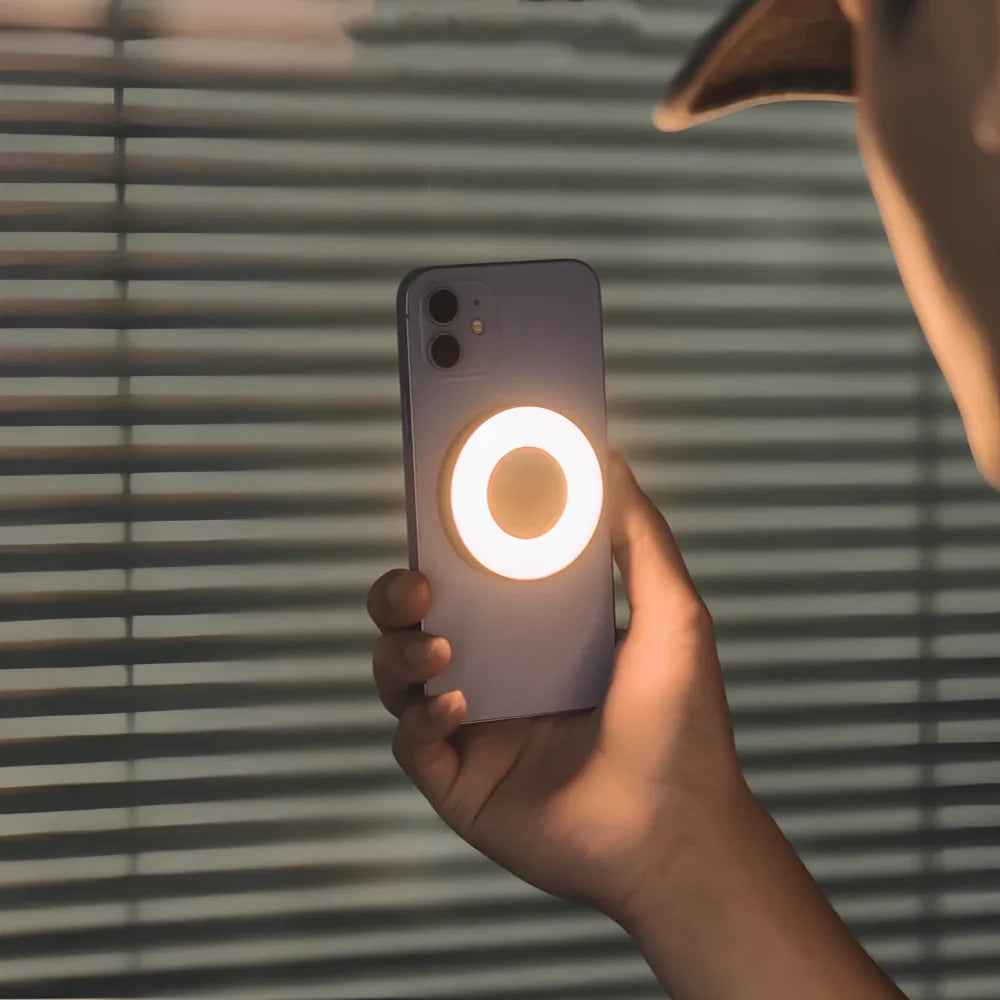 Magnetisches LED-Fotolicht Tragbar Dimmbar Wiederaufladbar für Selfies Video Content Creation | Sansoti
