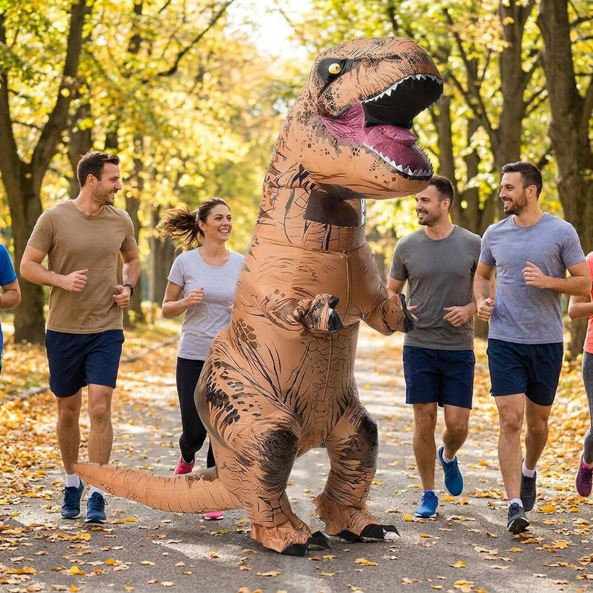 Inflatable Dinosaur T-Rex Costume for Adults One Size Party Outfit Fan Carnival Party Costume | Sansoti
