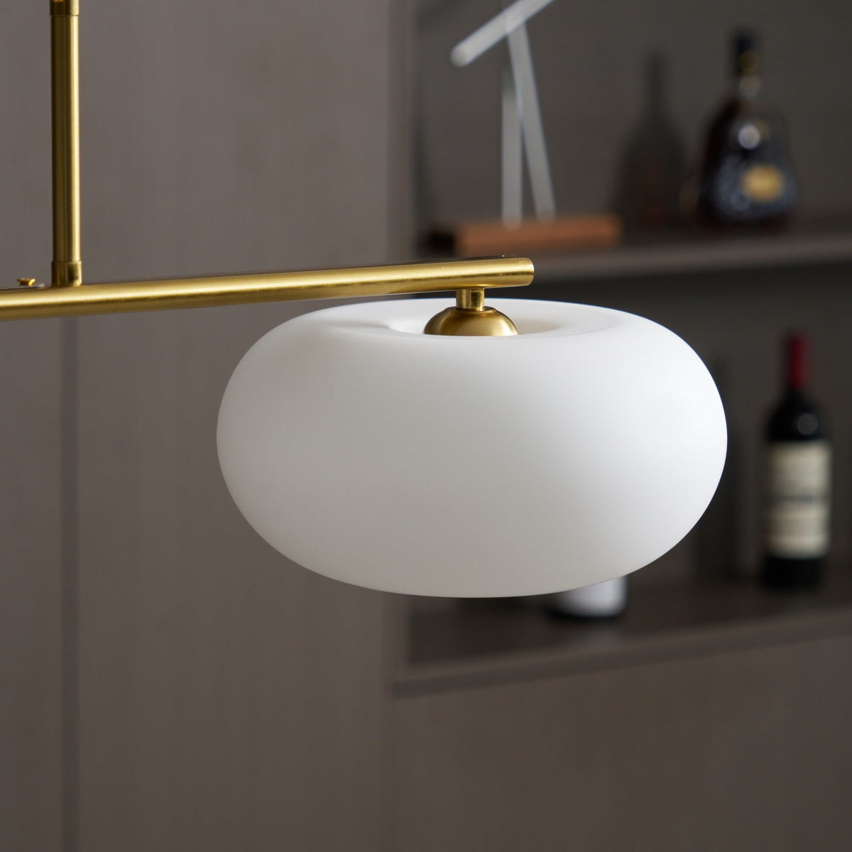 Design Pendant Lamp with 3 Globe Shades - Stylish Dining Room Lighting for Table and Kitchen Island - Adjustable 150 cm - Nickel or Gold - E26/E27 | Sansoti
