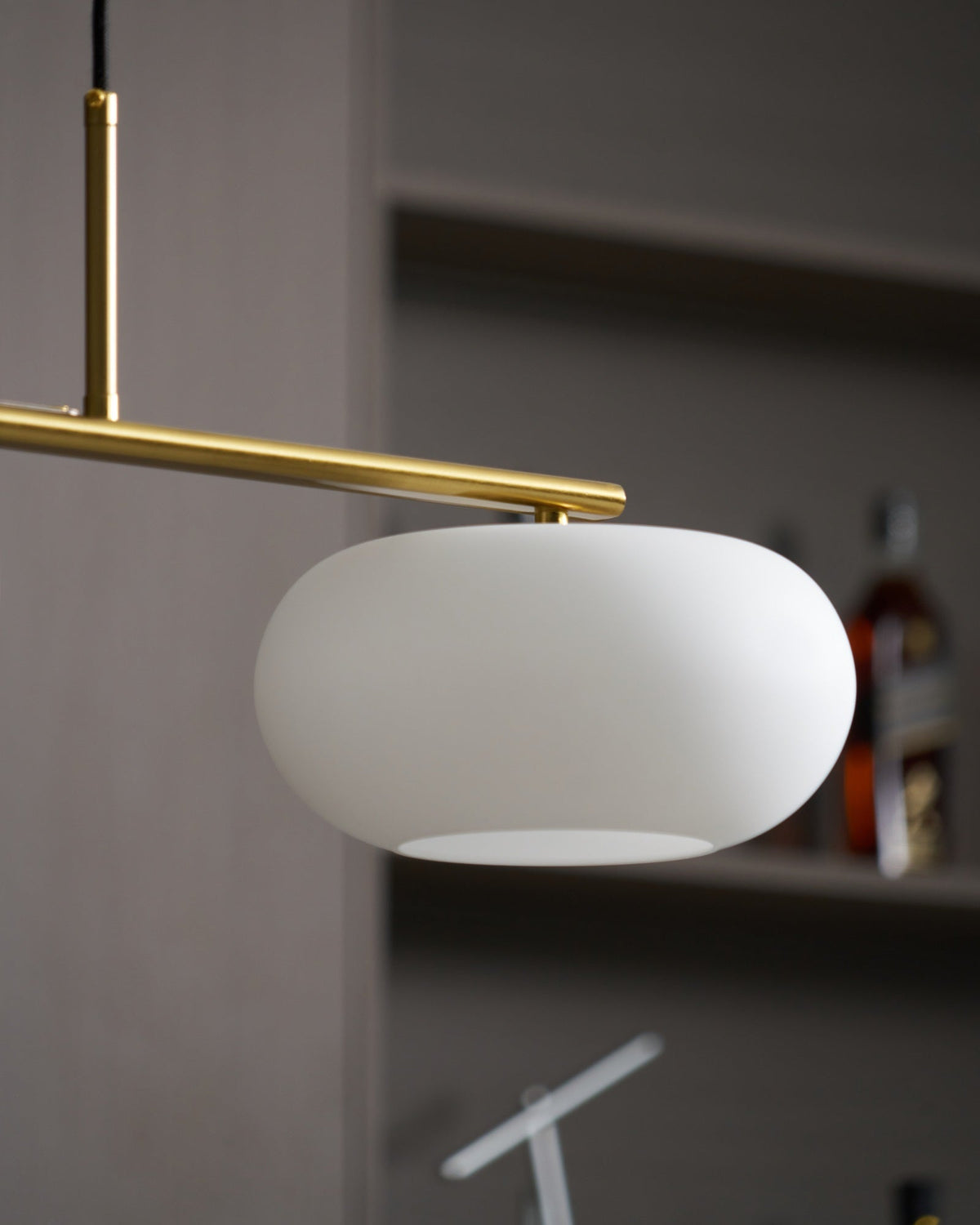 Design Pendant Lamp with 3 Globe Shades - Stylish Dining Room Lighting for Table and Kitchen Island - Adjustable 150 cm - Nickel or Gold - E26/E27 | Sansoti
