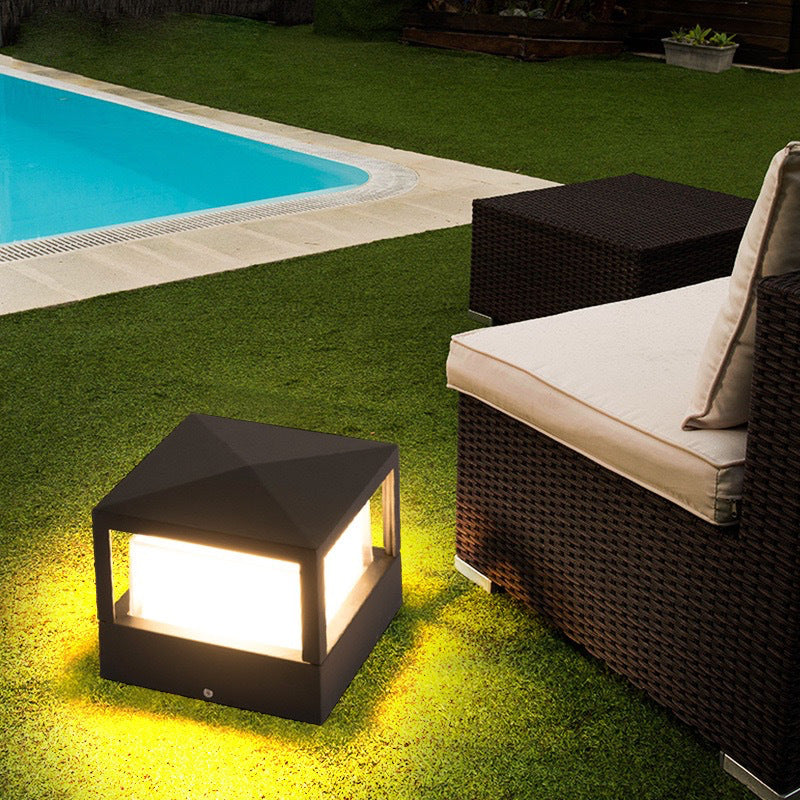 Quadratische LED-Außenlampe, wasserdichte Wandbeleuchtung, Gartenlampe, moderne Aluminium-Fassadenlampe, 7 W 12 W Außenbeleuchtung | Sansoti