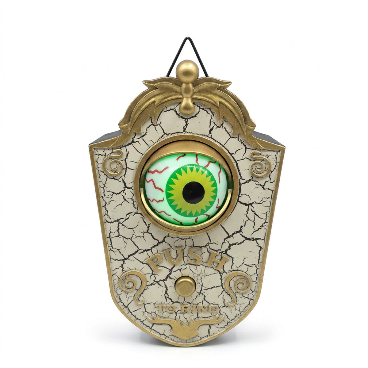 Halloween Doorbell Decoration with Eyeball Sound and Green Light Touch Sensor Wall Decor for Parties and Horror Themes | Sansoti