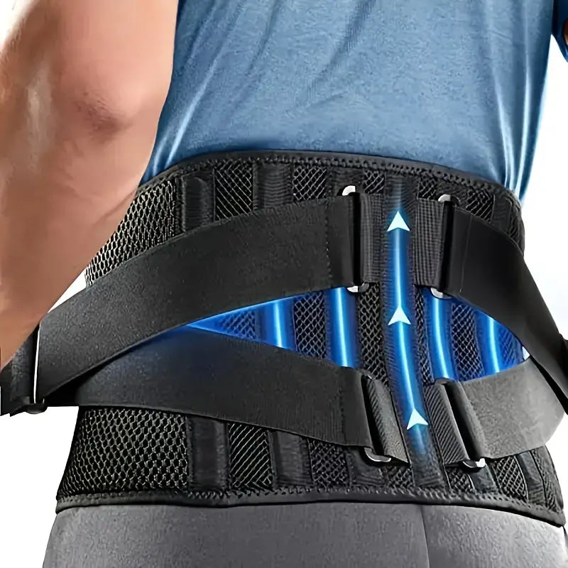 Lumbar Back Support Belt with 3D Massage, Anatomically Adjustable and Comfortable for Sports, Fitness, and Everyday Use | Sansoti