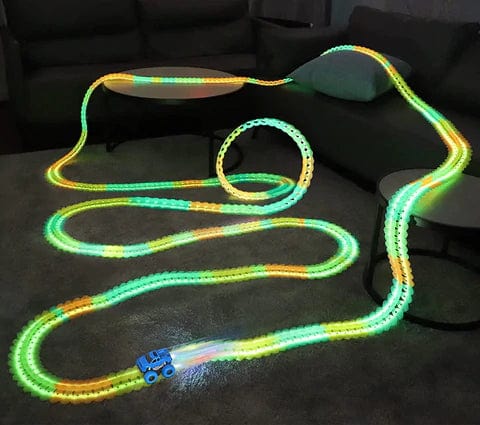 Magnetisch Racebaan Speelgoed Set voor Kinderen met Glow-in-the-Dark Functie 46-184 Delen Educatief Creatief | Sansoti