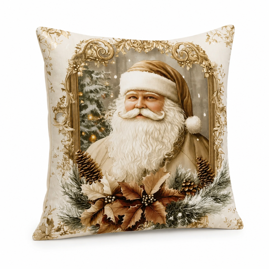 Fluwelen Kussenhoes met Feestmotief 45×45 cm Goud Katoen-Polyester Ritssluiting Vierkant Decoratief Interieur | Sansoti