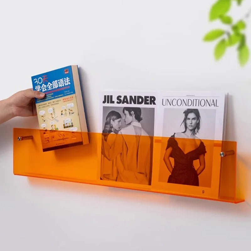 Étagère murale PVC flottante Porte-revues 40cm 50cm 80cm Livres Salon Moderne | Sansoti