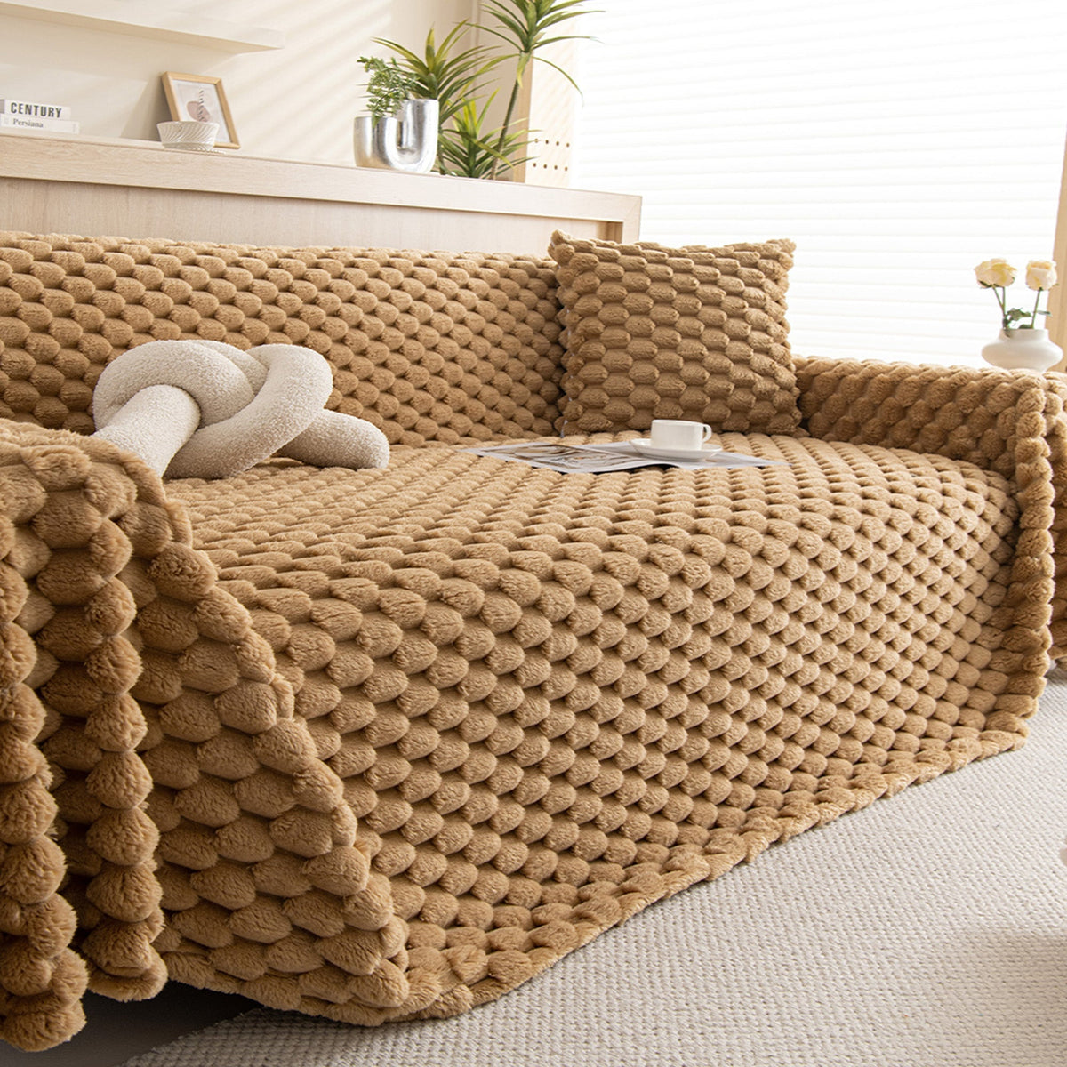 Woven Pet Sofa Cover Washable 180x230 230x420 cm Protection Against Stains Scratches Wear and Dog Hair | Sansoti