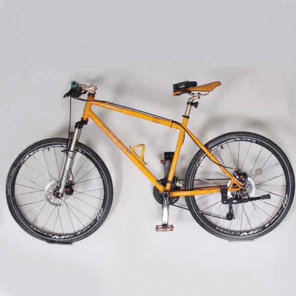 Wall-Mounted Bike Rack Metal Space-Saving Hanging System Horizontal Black for Road Bike MTB Mountain Bike | Sansoti