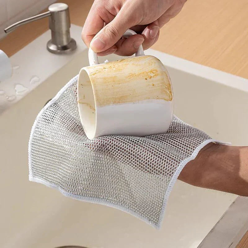 Scratch-Resistant Dishcloths for Washing Up – Set of 10 Pieces | Reusable & Durable | Sansoti