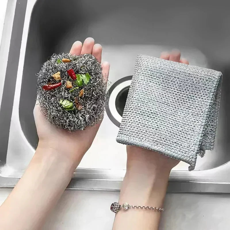 Scratch-Resistant Dishcloths for Washing Up – Set of 10 Pieces | Reusable & Durable | Sansoti