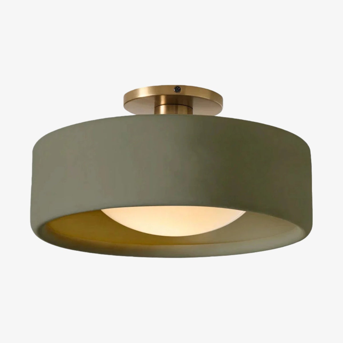 Porcelain Ceiling Lamp Round Modern – Soft Ambient Lighting for Hall Office Kitchen | Sansoti