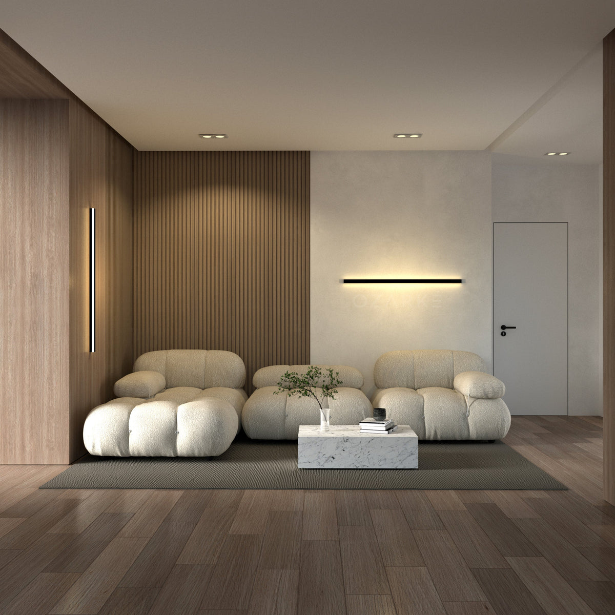 Minimalistische Lineaire Wandlamp Met Geïntegreerde LED Verlichting En Modern Design | Sansoti