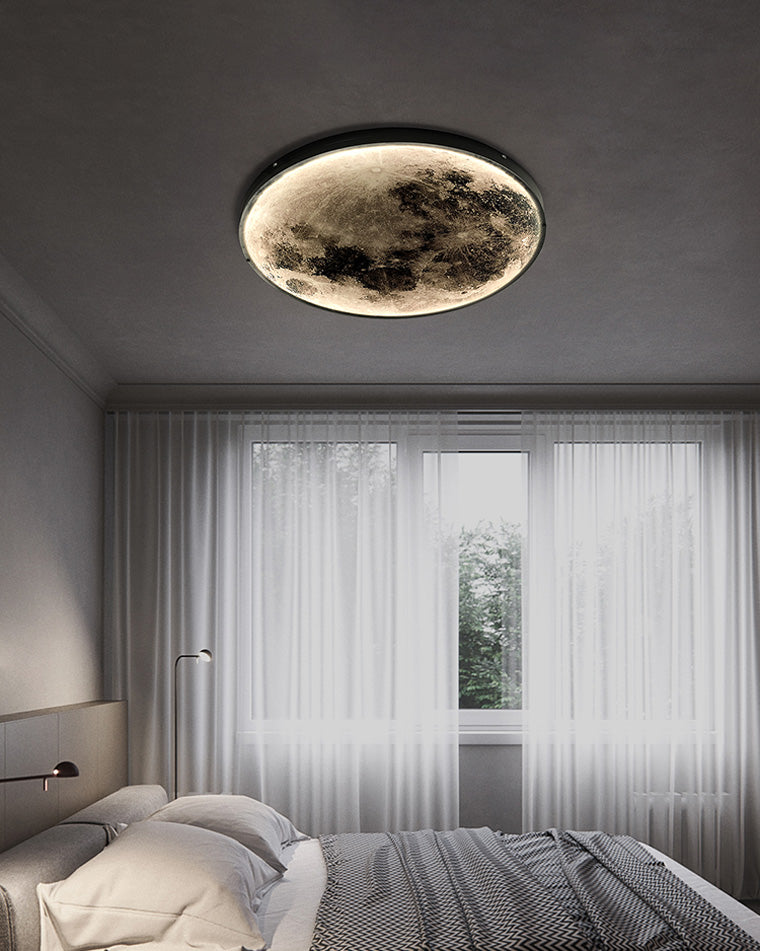 Applique murale lune peinture murale LED dimmable télécommande salon chambre | Sansoti