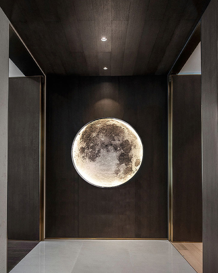 Applique murale lune peinture murale LED dimmable télécommande salon chambre | Sansoti