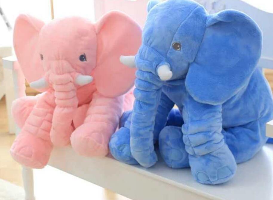 Pluche Olifant Knuffel Kussen voor Kinderen – Zachte Babykamer Decoratie in 60 of 80 cm voor Fotoshoots | Sansoti