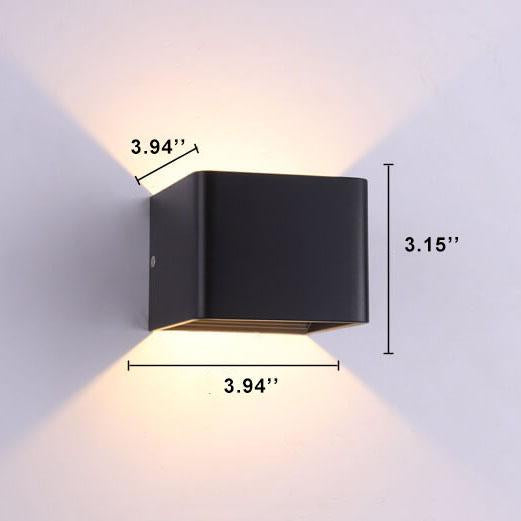 Square LED Wall Light Aluminum 5-15W Warm Cool White Minimalist Modern Design Living Room Bedroom | Sansoti