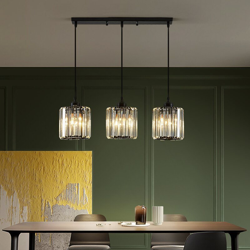 Hanglamp Glas Metaal Verstelbaar Cilindervorm Modern Design Woonkamer Eetkamer Slaapkamer Hangverlichting | Sansoti