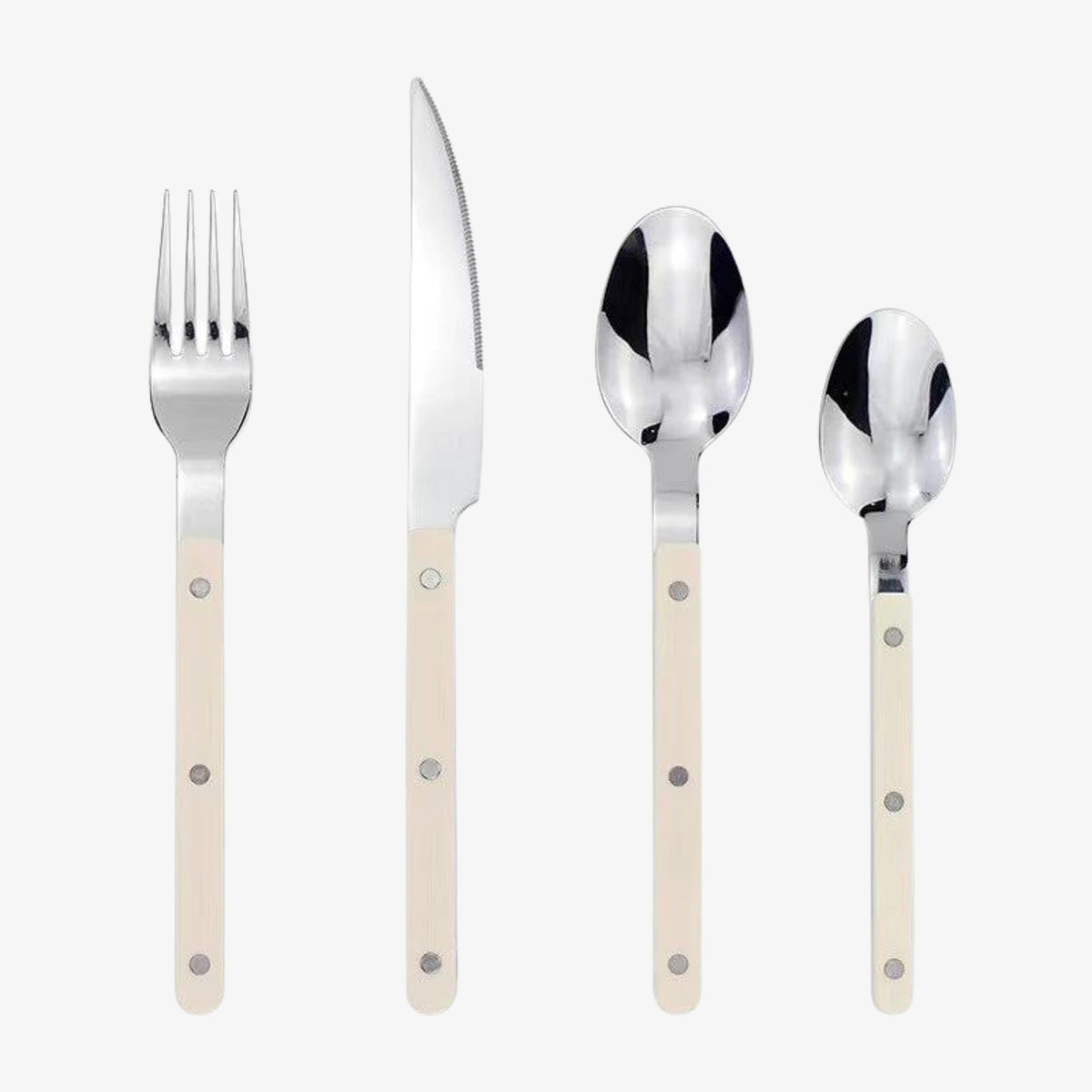 Bestek Set 24-Delig RVS Gekleurd Handvat Bistrostijl 6 Personen Eetkamer Tafel Servies Keuken Diner Couvert | Sansoti