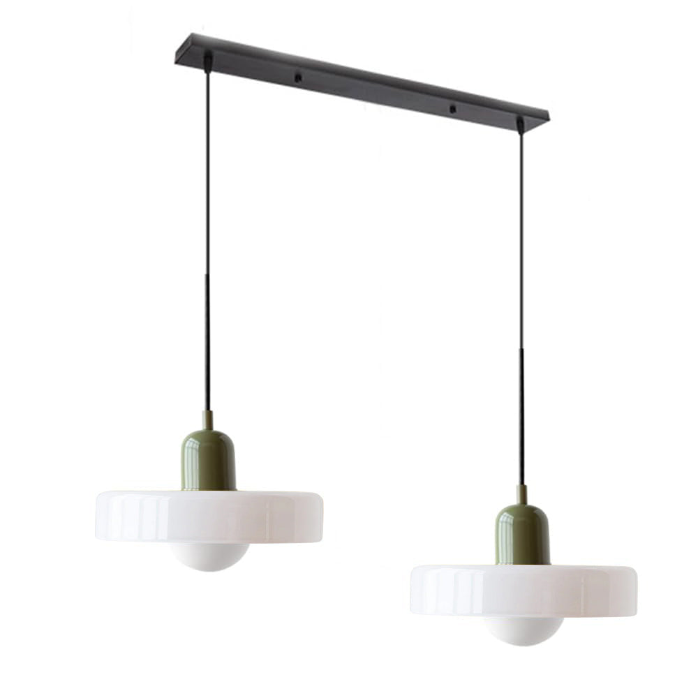 Luccon double pendant lamp glass G9 35 cm modern dining room living room design lighting | Sansoti