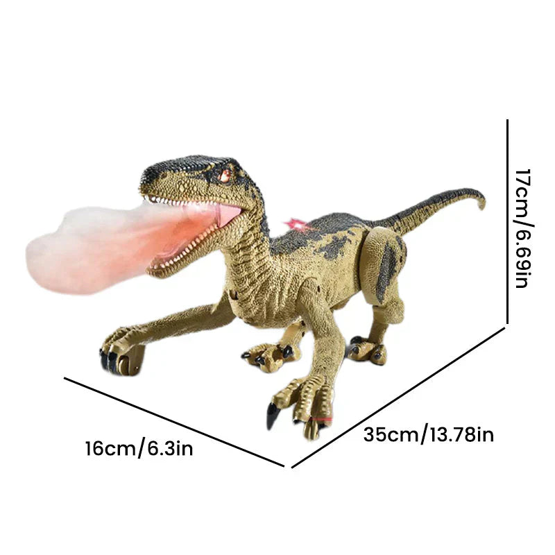 Remote-Controlled Prehistoric Mist Dinosaur Toy – Moving Robot Dino for Kids – Rechargeable with Remote Control – Dinosaur Toy with Sound and Light Effects | Sansoti