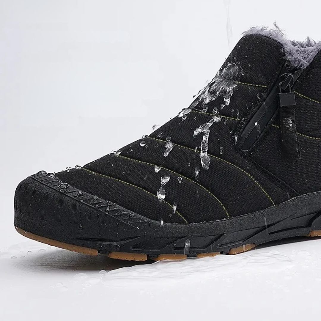 Wasserdichte Winterstiefel Unisex Reißverschluss Fleecefutter Rutschfeste Sohle Schneestiefel Herren Damen | Sansoti