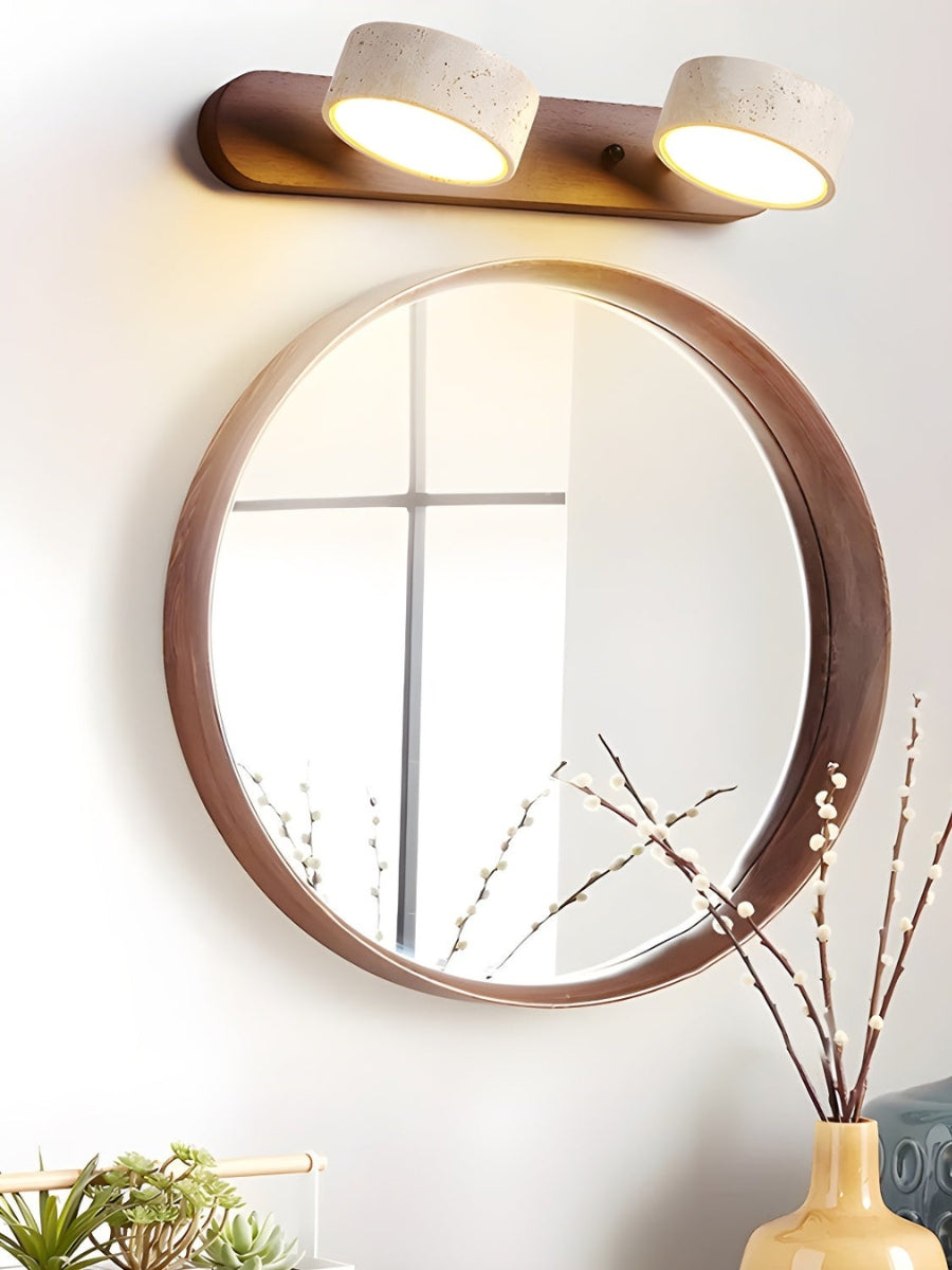Wall lamp with multiple light points natural stone modern bathroom lighting warm white cool white 2-3-4 lights stone fixture | Sansoti