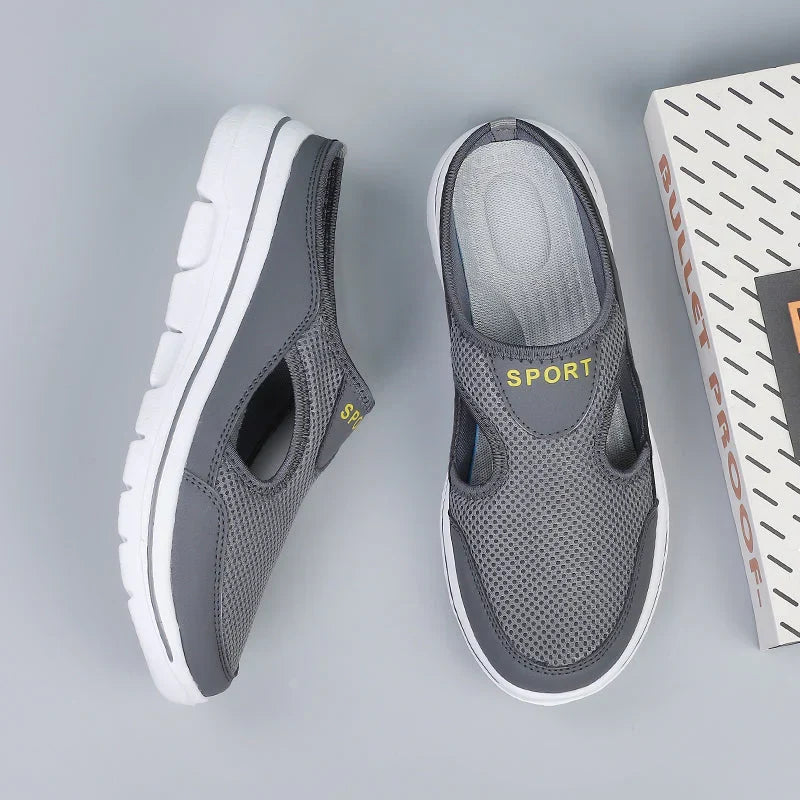 Mocassins orthopédiques en mesh à talon ouvert, respirants et légers, pantoufles, pointures 39-46, semelle intérieure et extérieure | Sansoti