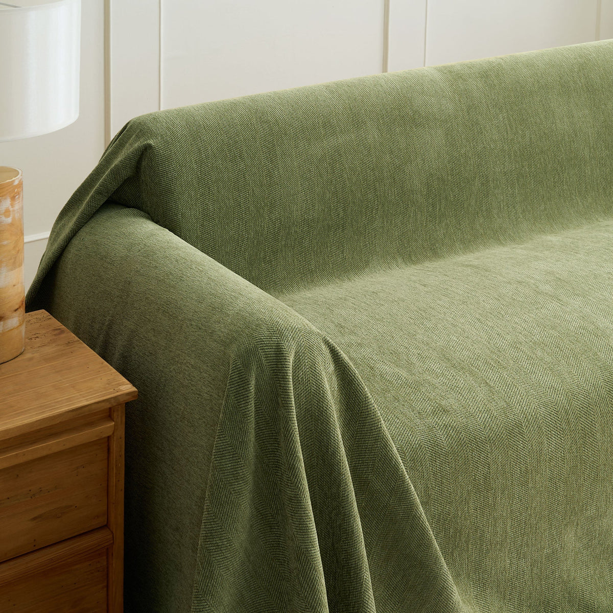 Herringbone Texture Sofa Cover Pet-Proof Water-Repellent Furniture Protection Textile Weave Sofa Cover | Sansoti