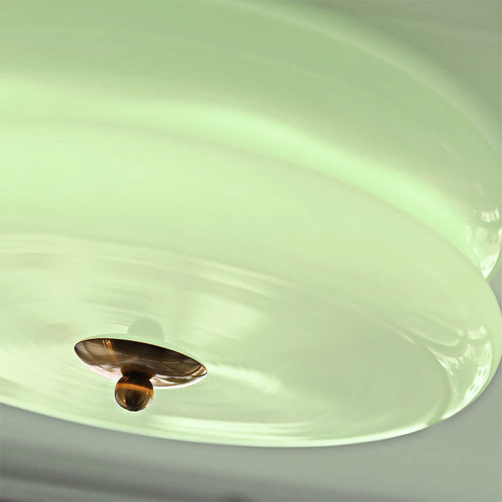 LED Ceiling Lamp Glass Metal Cream 13 cm Bedroom Living Room Art Deco Ceiling Lighting Round Warm Light Neutral Light White Light | Sansoti
