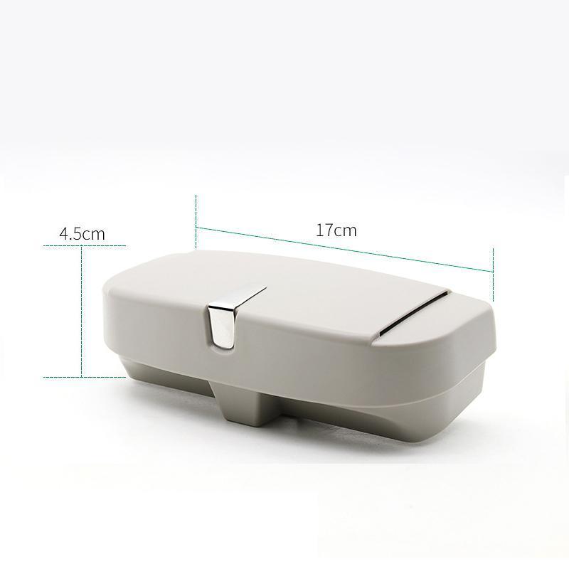Eyeglasses Case for Car Sun Visor - Velvet Storage Holder with Magnetic Closure, Card Slots, Pen Holder, Organizer | Sansoti