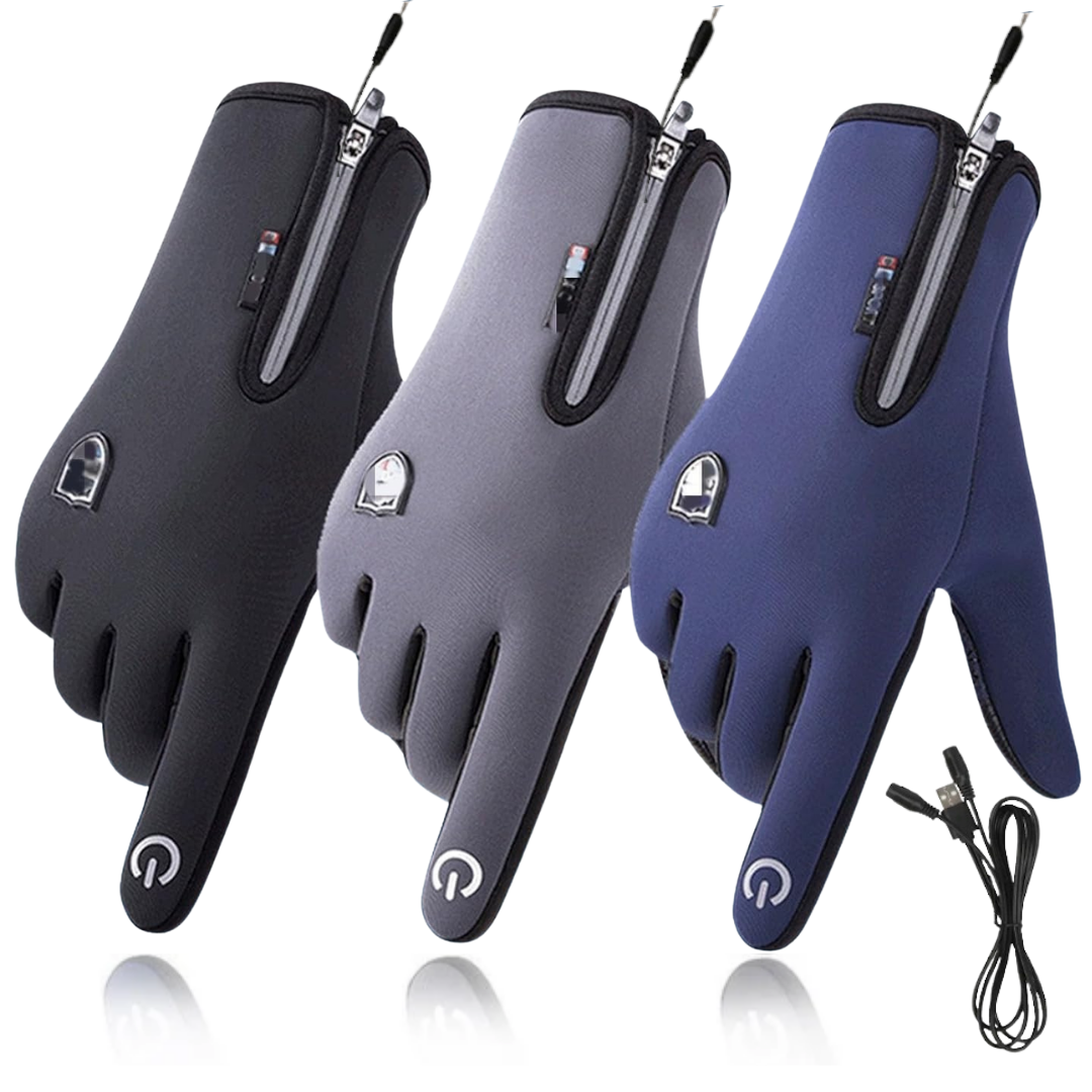 Heated Gloves with USB Touchscreen Waterproof Windproof for Winter | Sansoti