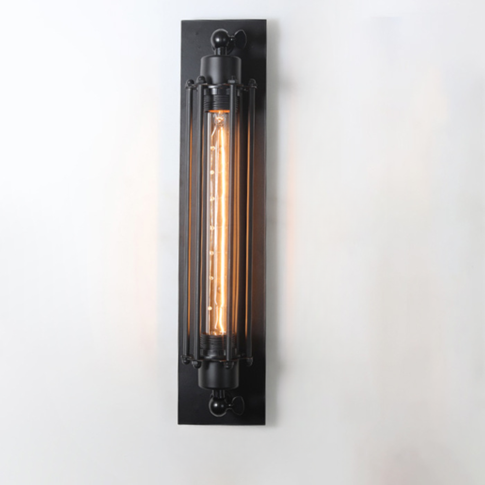Vintage Wandleuchte LED Metall Gusseisen Schwarz Silber Bronze 47x10cm | Sansoti