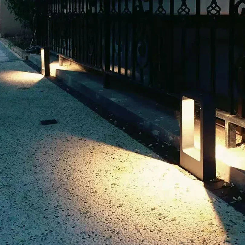 Gartenwegbeleuchtung LED Stehend IP68 Wasserdicht 30-60 cm Aluminium Schwarz Wegbeleuchtung Modern | Sansoti