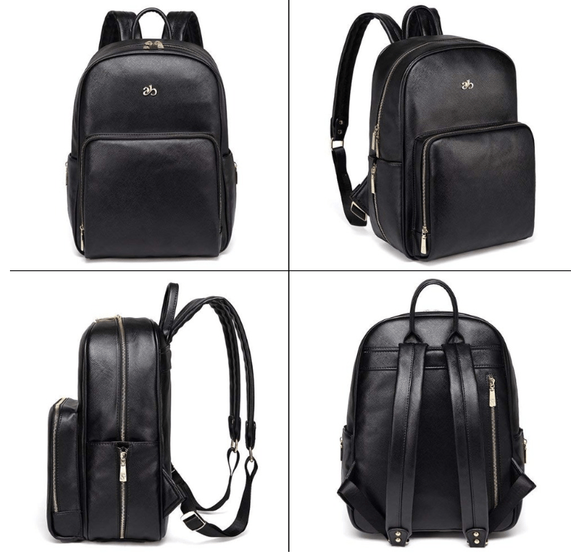 PU Leather Waterproof Diaper Bag Backpack with Changing Mat, Hooks, Organizer for Parents, Baby Travel, Storage, and Care | Sansoti
