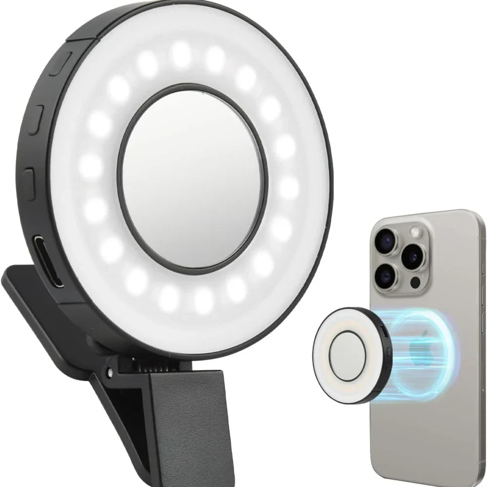 Magnetisches LED-Fotolicht Tragbar Dimmbar Wiederaufladbar für Selfies Video Content Creation | Sansoti