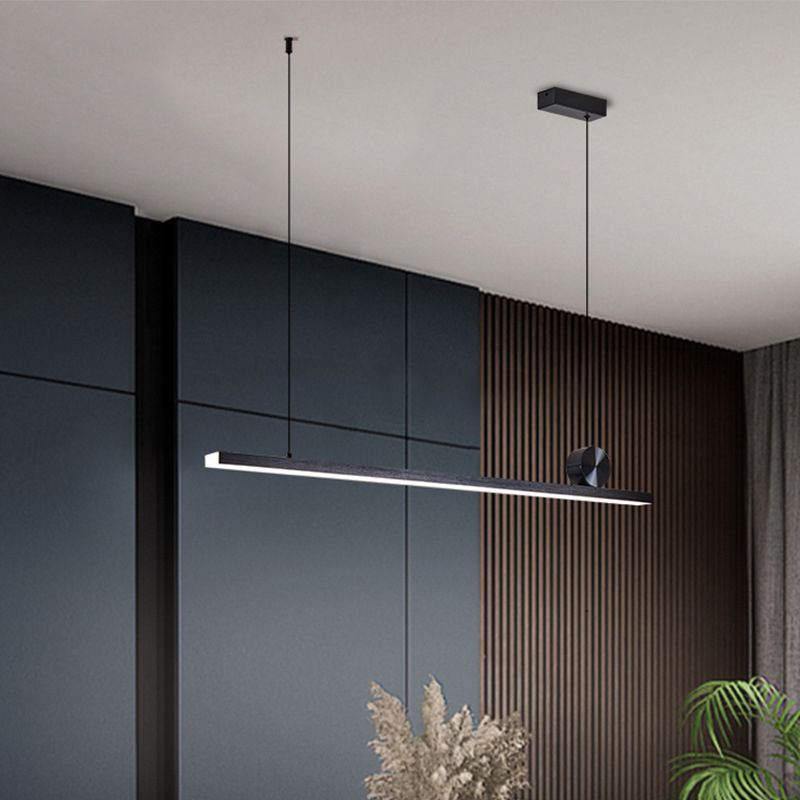 Suspension asymétrique linéaire en métal 90-120cm noire et dorée, à intensité variable, pour salon et chambre | Sansoti